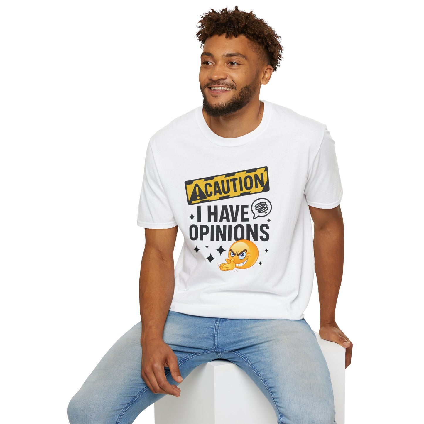 Caution I Have Opinions - Softstyle T-Shirt
