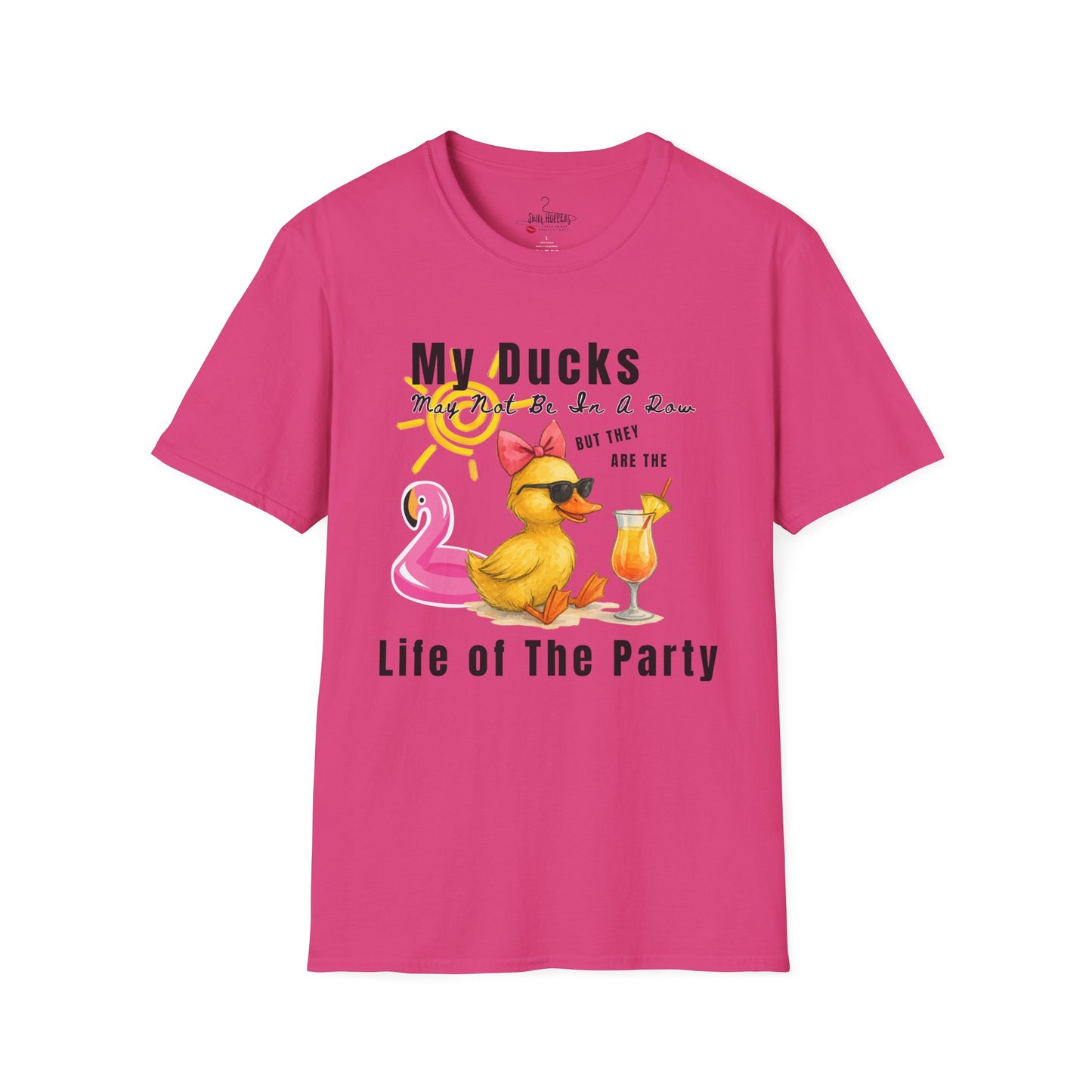 Duck - Life of The Party T-Shirt, Fun Summer Tee, Quirky Gift, Pool Party Shirt, Duck Lover Apparel