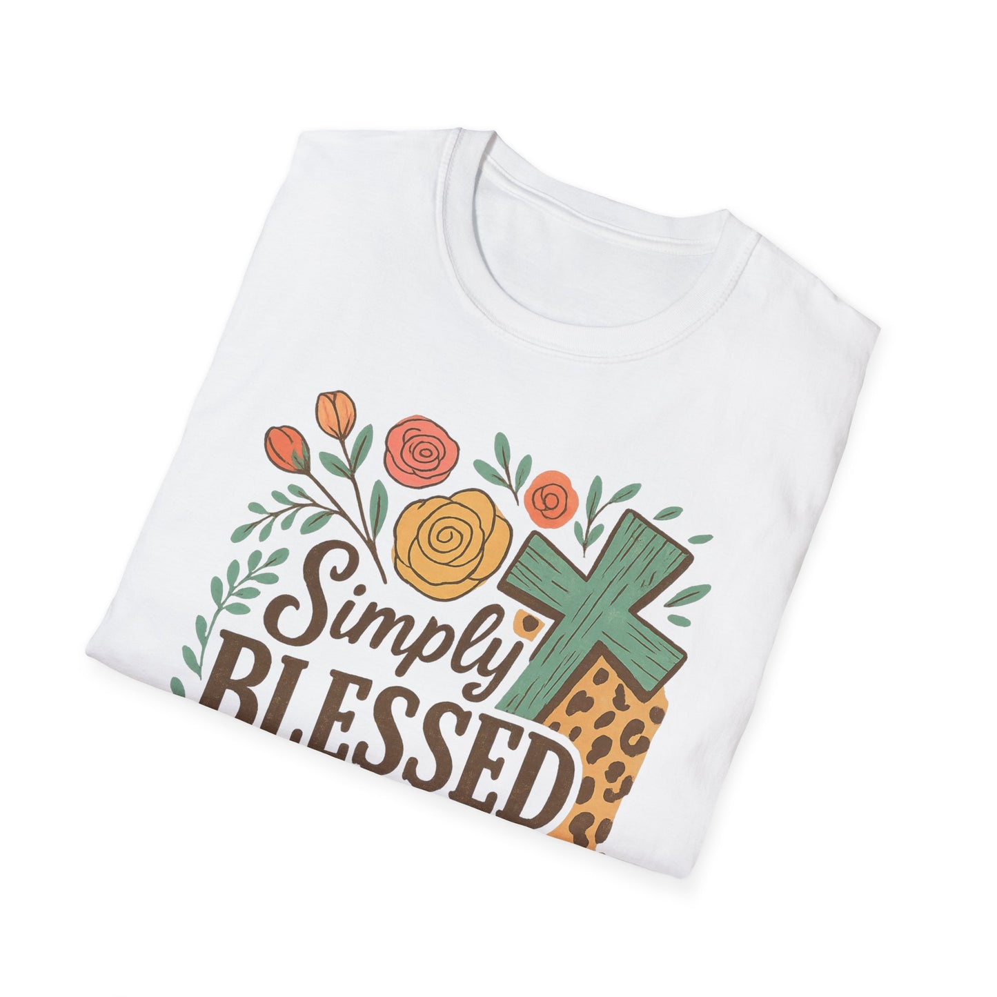Simply Blessed Unisex Softstyle T-Shirt, Faith Shirt, Casual Gift, Christian Apparel, Spring Fashion, Inspirational Tee
