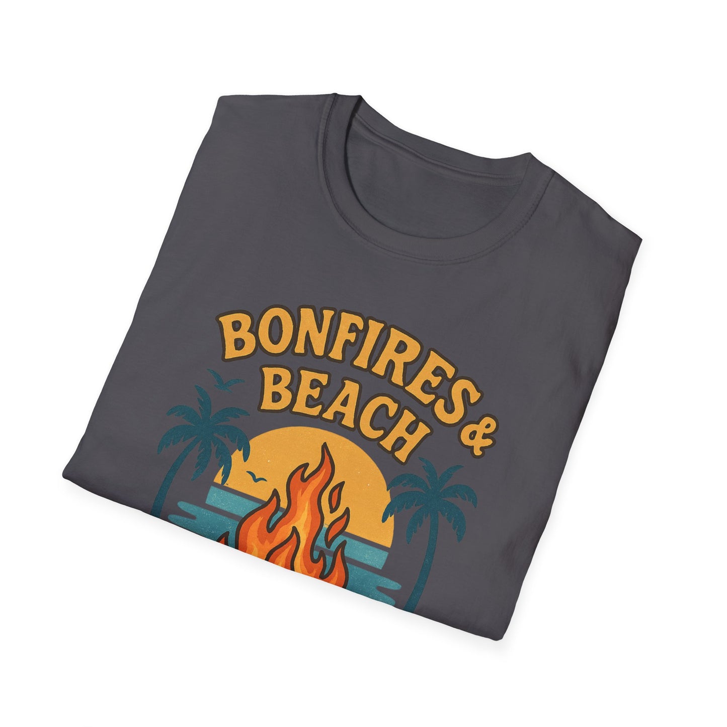 Bonfires & Beach T-Shirt – Perfect for Summer Nights