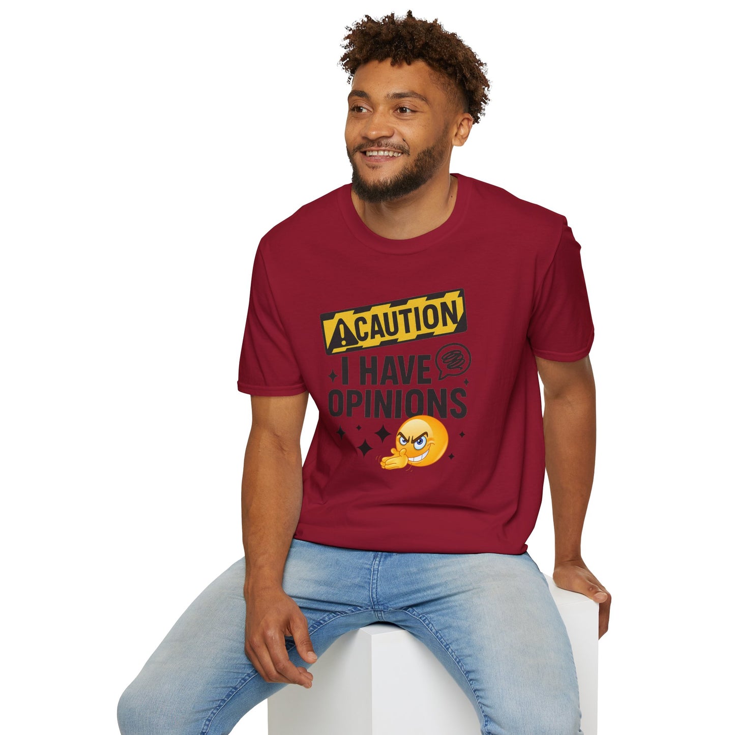 Caution I Have Opinions - Softstyle T-Shirt