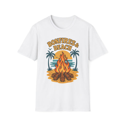 Bonfires & Beach T-Shirt – Perfect for Summer Nights