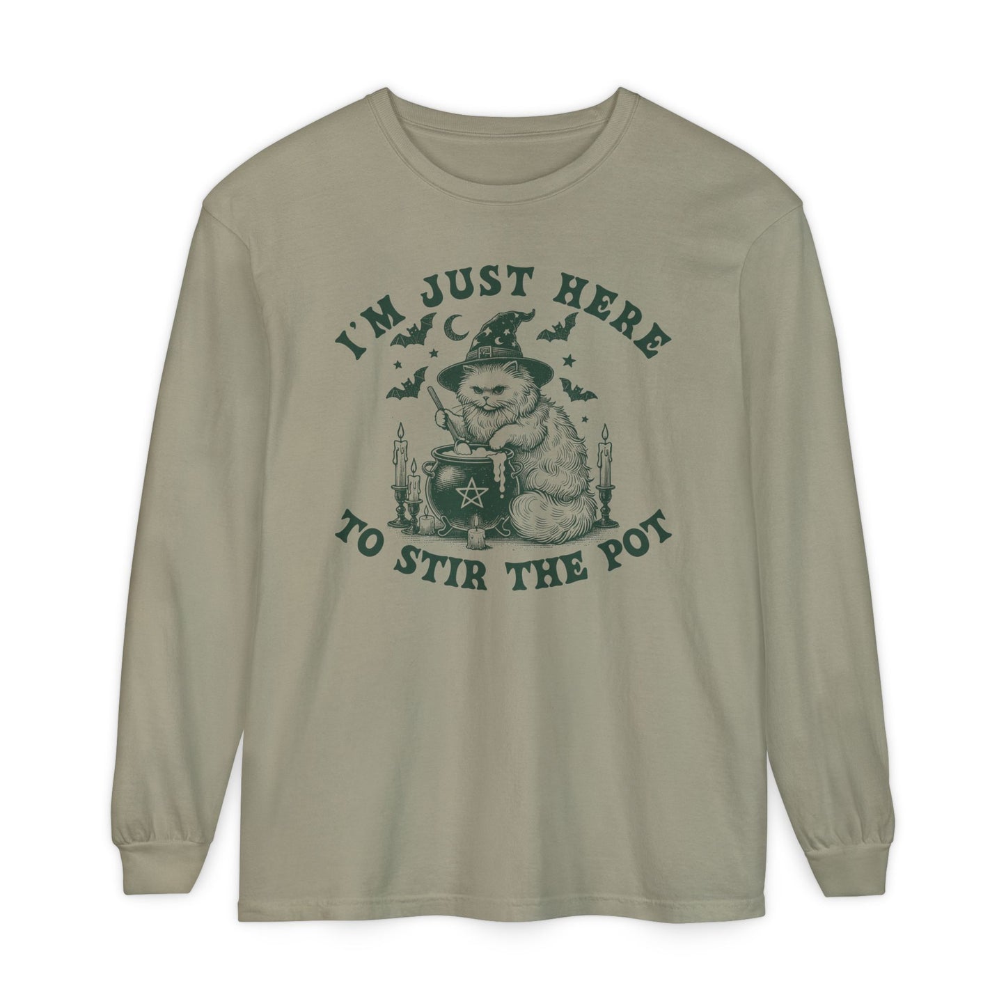 Cozy Witchy Long Sleeve T-Shirt, Halloween Tee, Gift for Friends, Unisex Graphic Shirt, Fun Casual Wear, Magical Humor Apparel