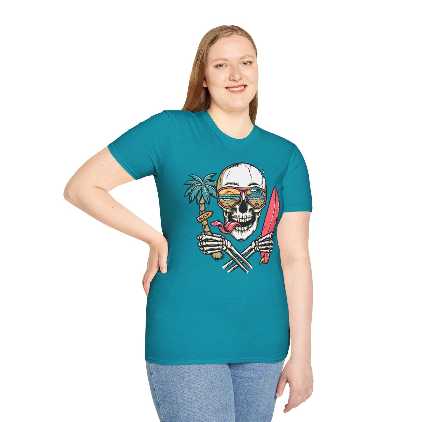 Beach Skull Graphic T-Shirt