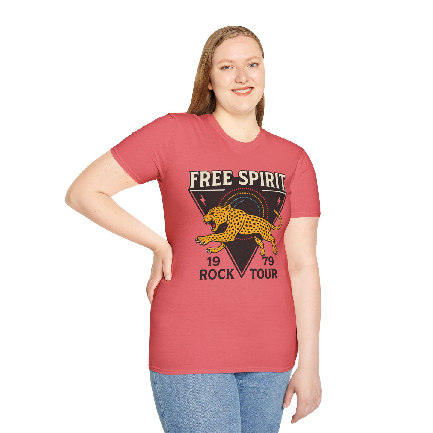 Retro Free Spirit Leopard - Graphic Tee