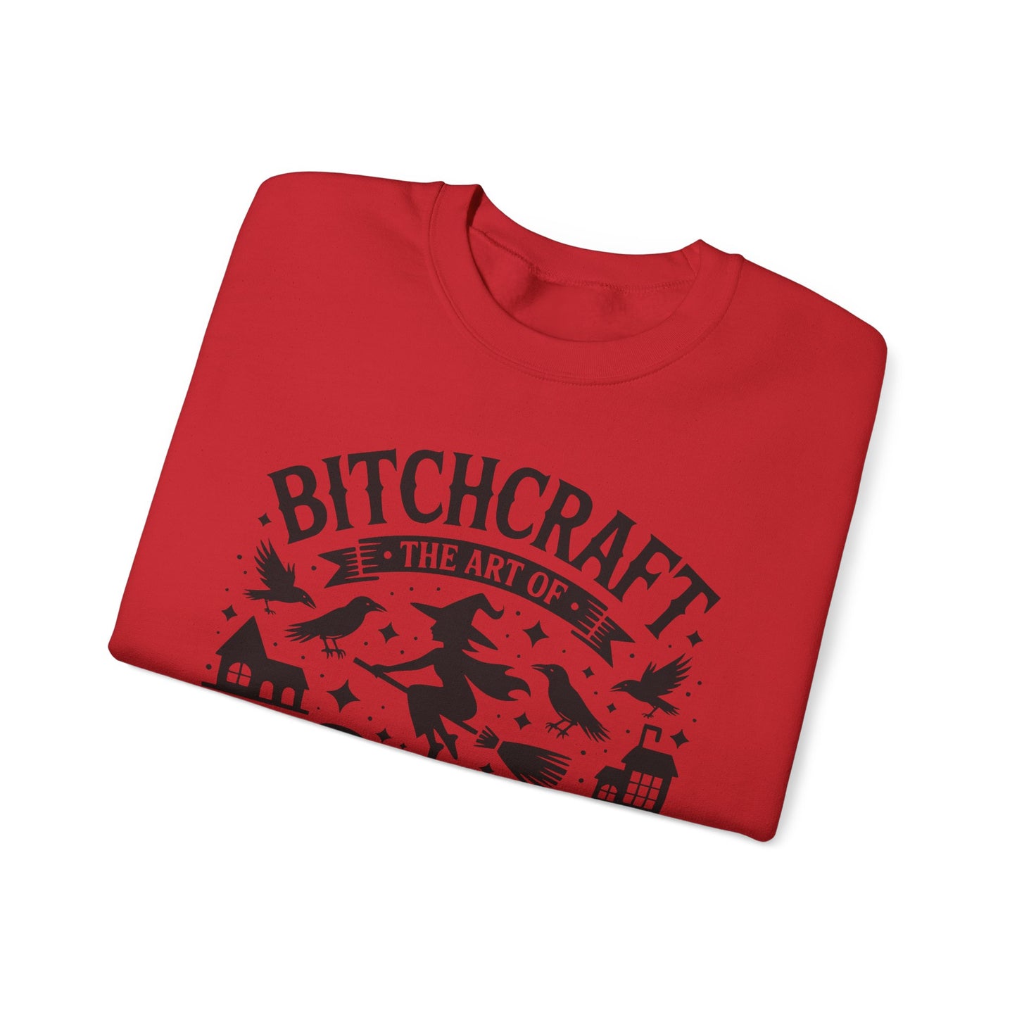 Bitchcraft Sweatshirt - Cozy Unisex Crewneck with Fun Quote, Funny Gift, Witchy Apparel, Halloween, Humor, Everyday Comfort