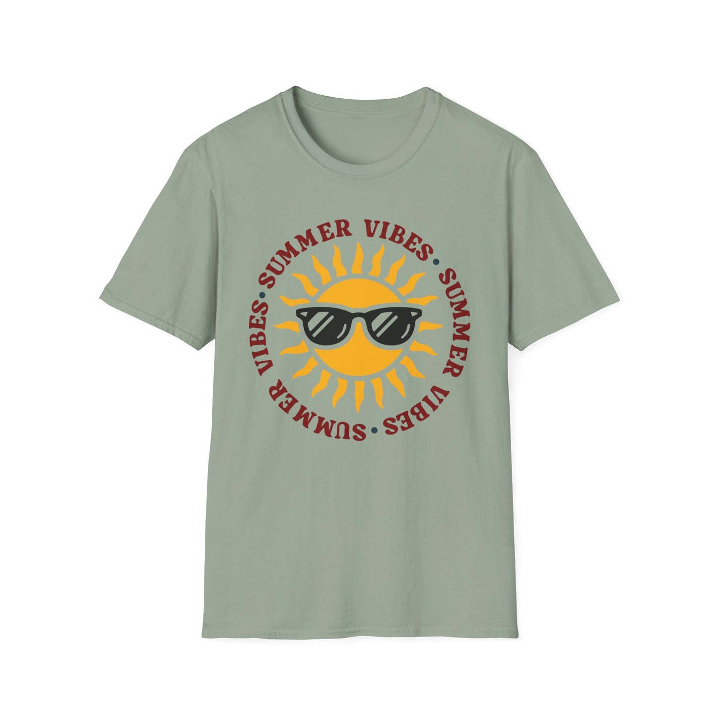 Summer Vibes – Bright Yellow Sun Tee