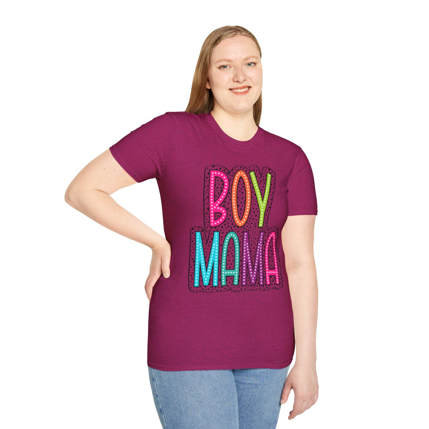 Boy Mama Colorful Graphic Tee for Moms