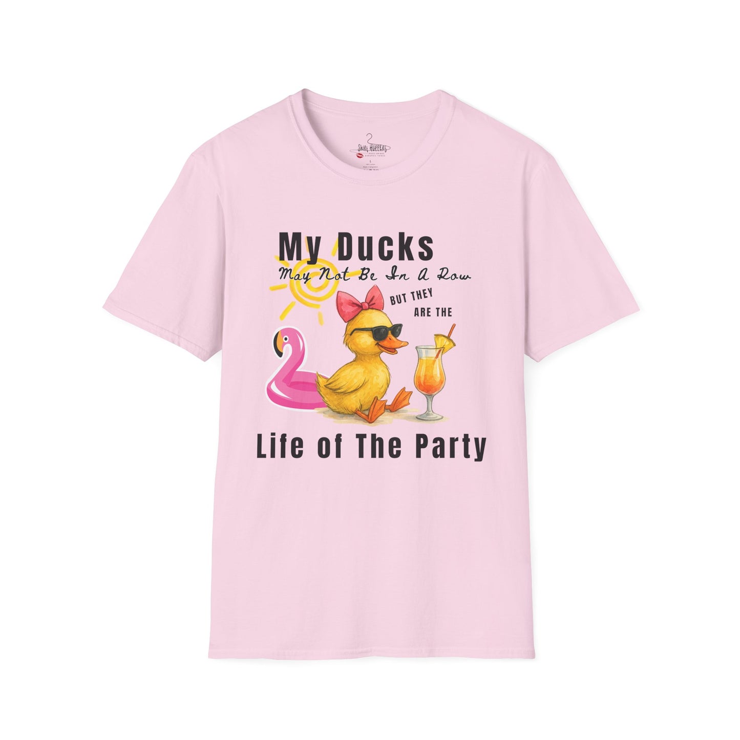 Duck - Life of The Party T-Shirt, Fun Summer Tee, Quirky Gift, Pool Party Shirt, Duck Lover Apparel