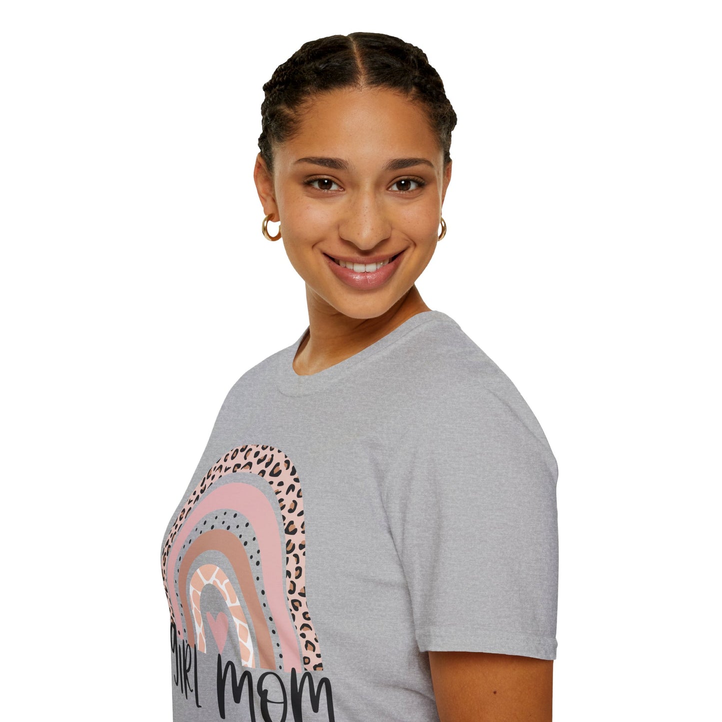 Girl Mom Rainbow T-Shirt Trendy Gift for Mother's Day