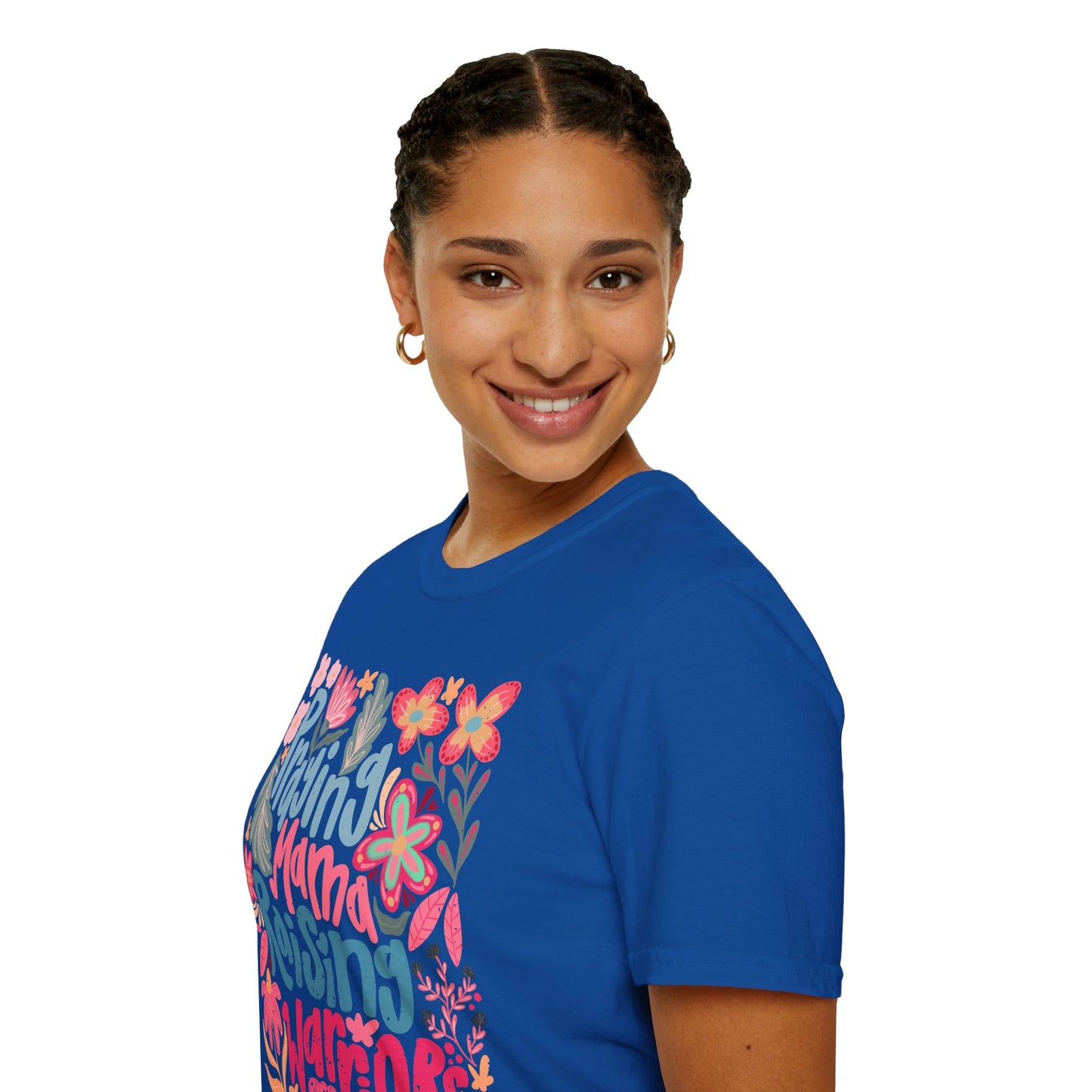 Praying Mama Raising Warriors T-Shirt | Unisex Softstyle Tee for Moms