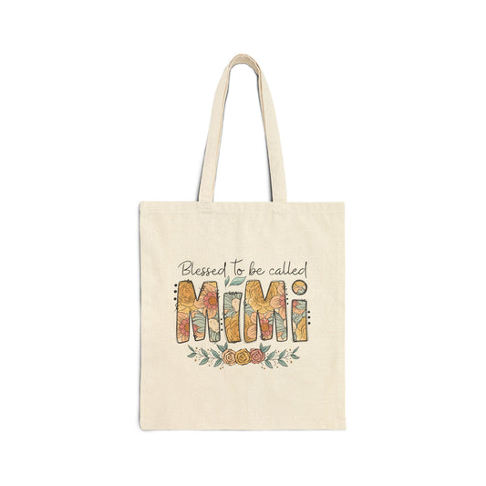Blessed to be Called Mimi Tote Bag, Cute Gift for Grandmothers, Eco-Friendly Shopping Bag, Birthday Present, Personalized Canvas Tote