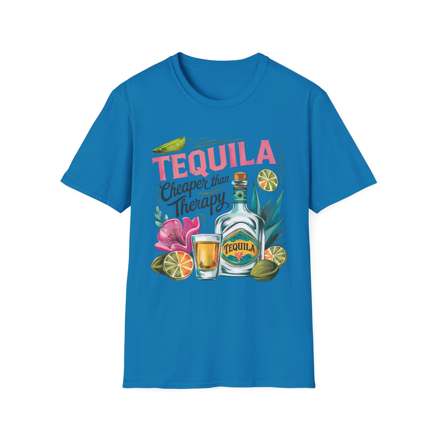 Tequila Therapy T-Shirt, Cheaper than Therapy Shirt, Funny Tequila Tee, Party Shirt, Unique Gift for Tequila Lovers