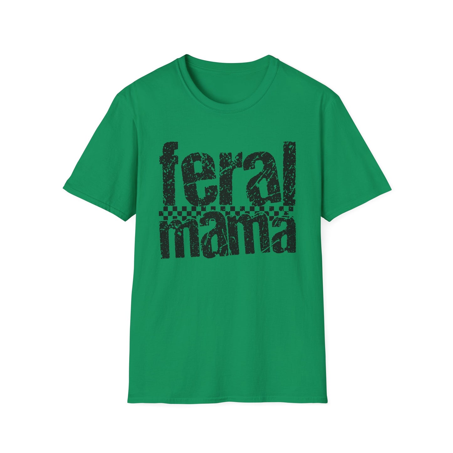 Feral Mama Unisex Softstyle T-Shirt, Funny Gift for Moms, Casual Wear, Graphic Tee, Mother's Day Present, Everyday Comfort