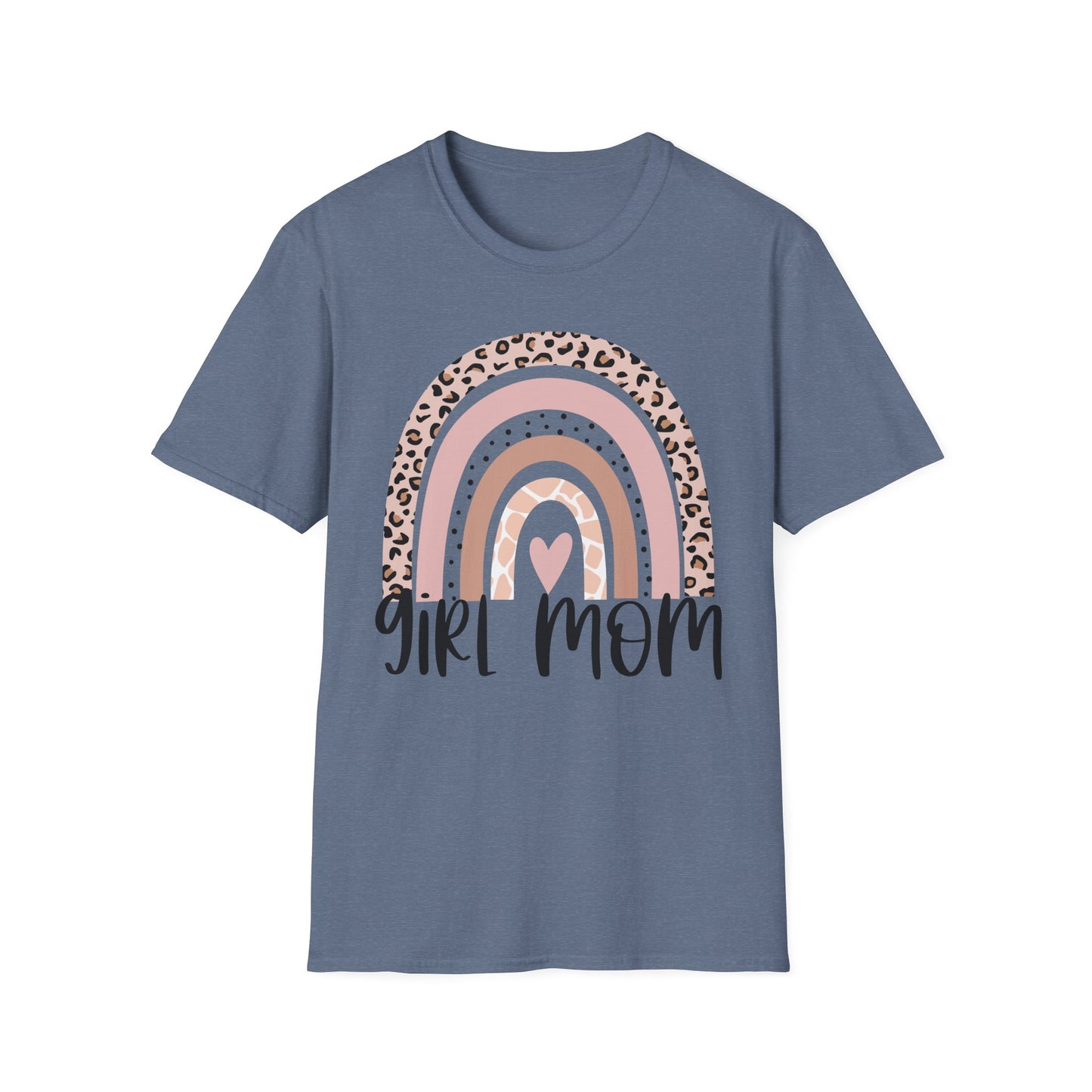 Girl Mom Rainbow T-Shirt Trendy Gift for Mother's Day