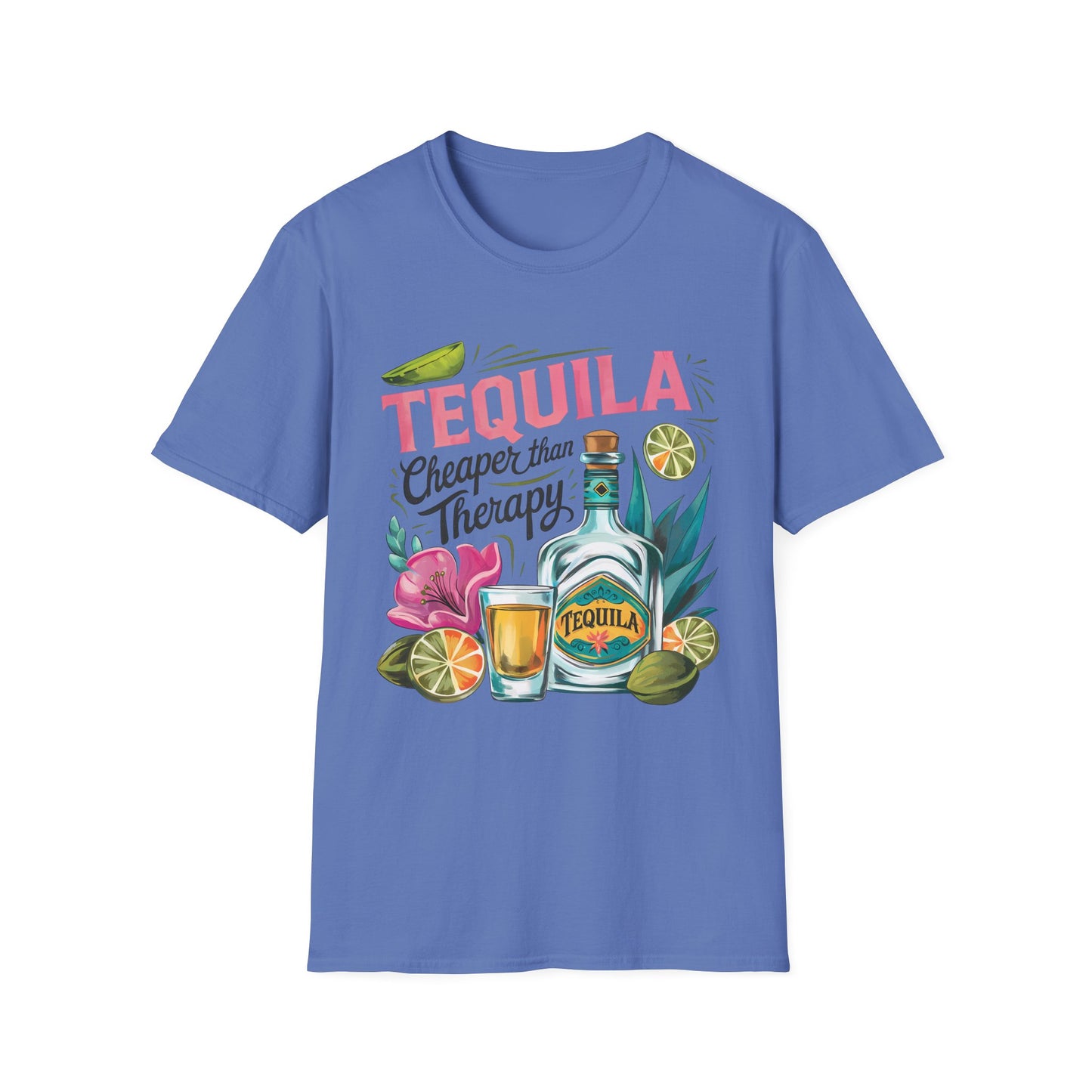Tequila Therapy T-Shirt, Cheaper than Therapy Shirt, Funny Tequila Tee, Party Shirt, Unique Gift for Tequila Lovers
