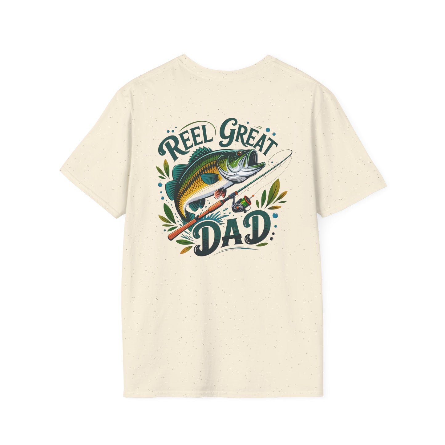 Reel Great Dad T-Shirt, Fishing Gift, Father's Day Tee, Outdoor Apparel, Casual Wear, Unisex Softstyle Shirt