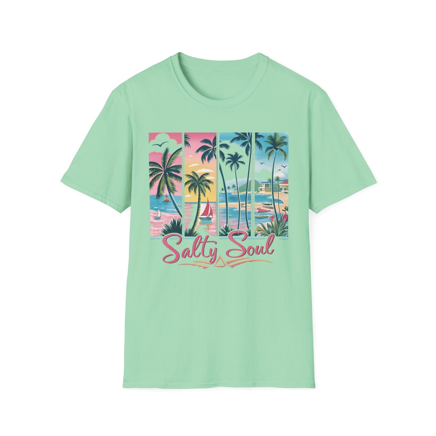 Salty Soul Tropical Vibe Tee for Beach Lovers