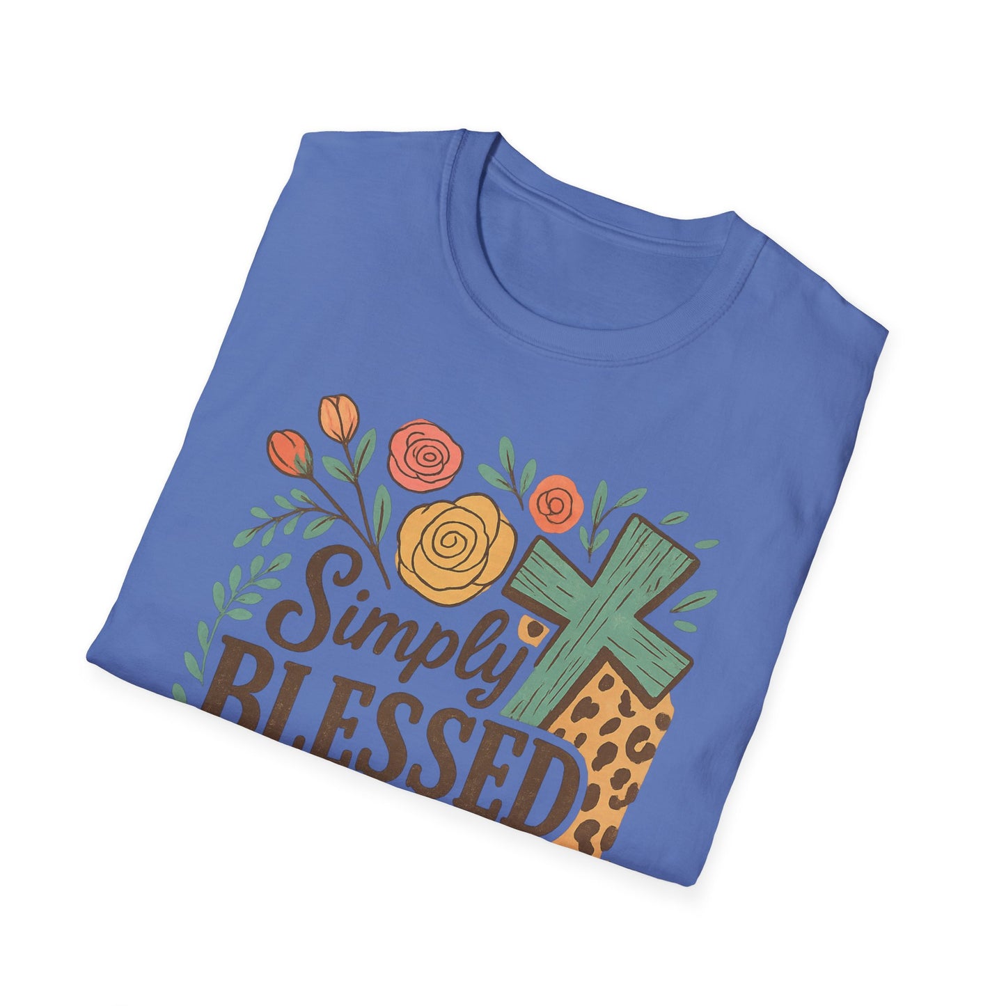Simply Blessed Unisex Softstyle T-Shirt, Faith Shirt, Casual Gift, Christian Apparel, Spring Fashion, Inspirational Tee
