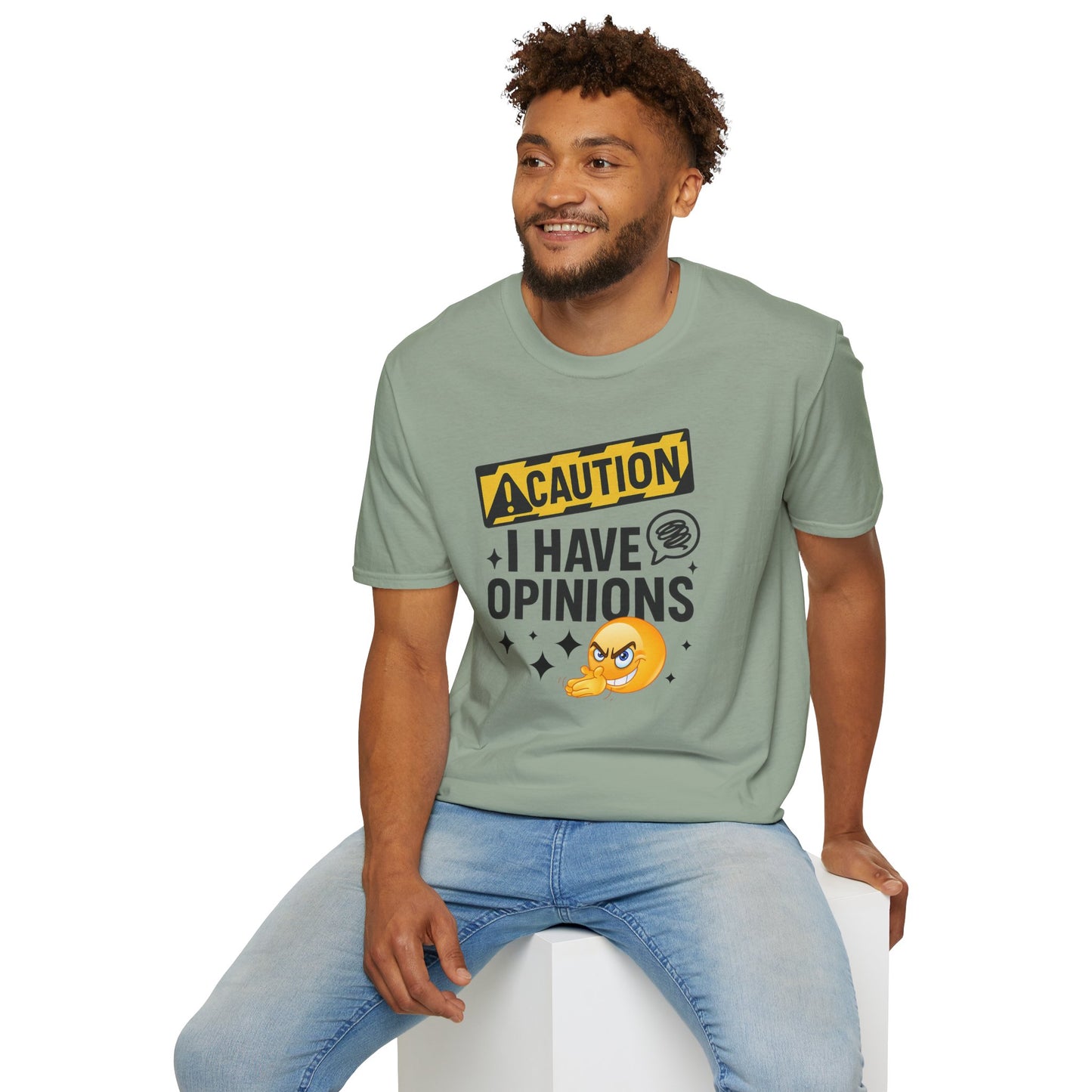 Caution I Have Opinions - Softstyle T-Shirt