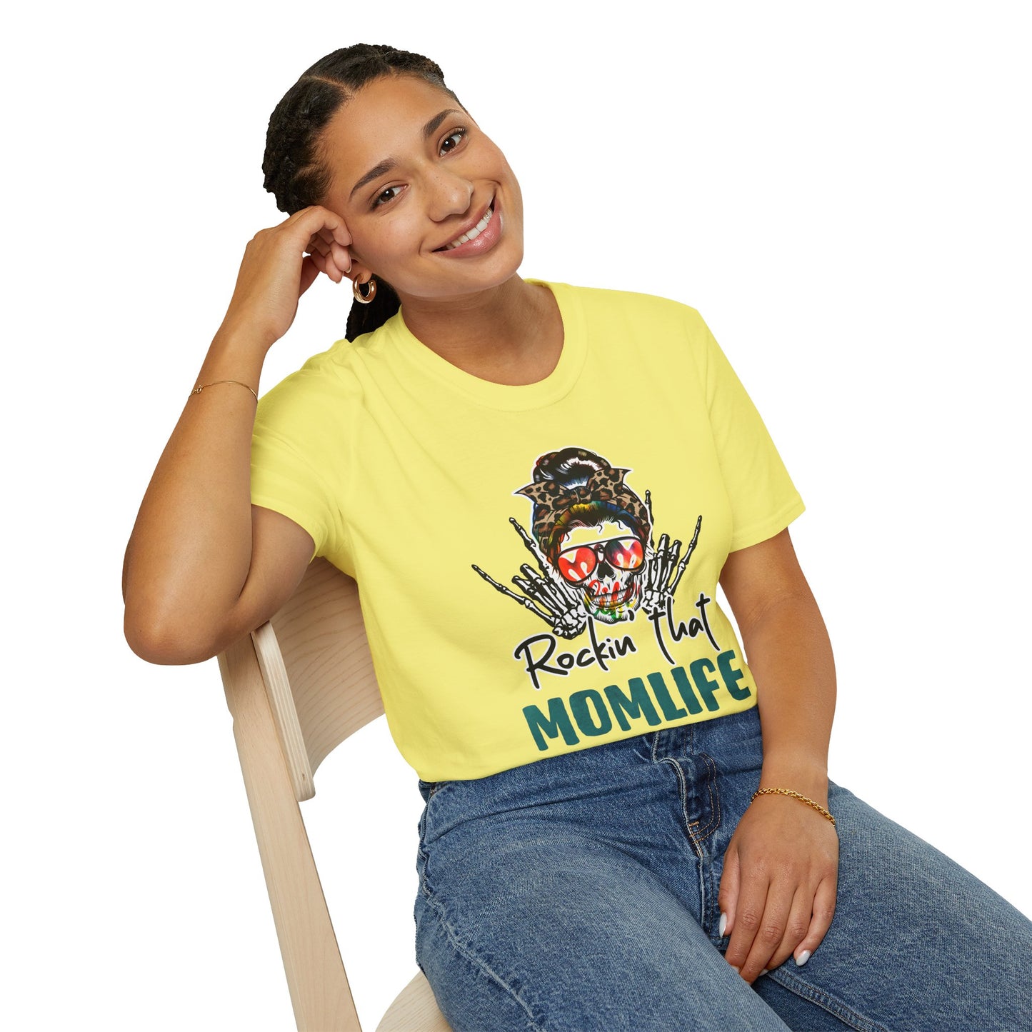 Rockin' That Mom Life Unisex T-Shirt, Gift for Moms, Fun Casual Wear, Mother's Day Top, Cool Graphic Tee