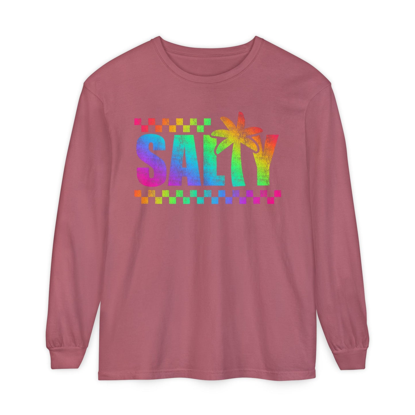 Colorful Long Sleeve T-Shirt | Summer Vibes, Beachwear, Unisex Fashion, Gift for Her/Him, Casual Wear