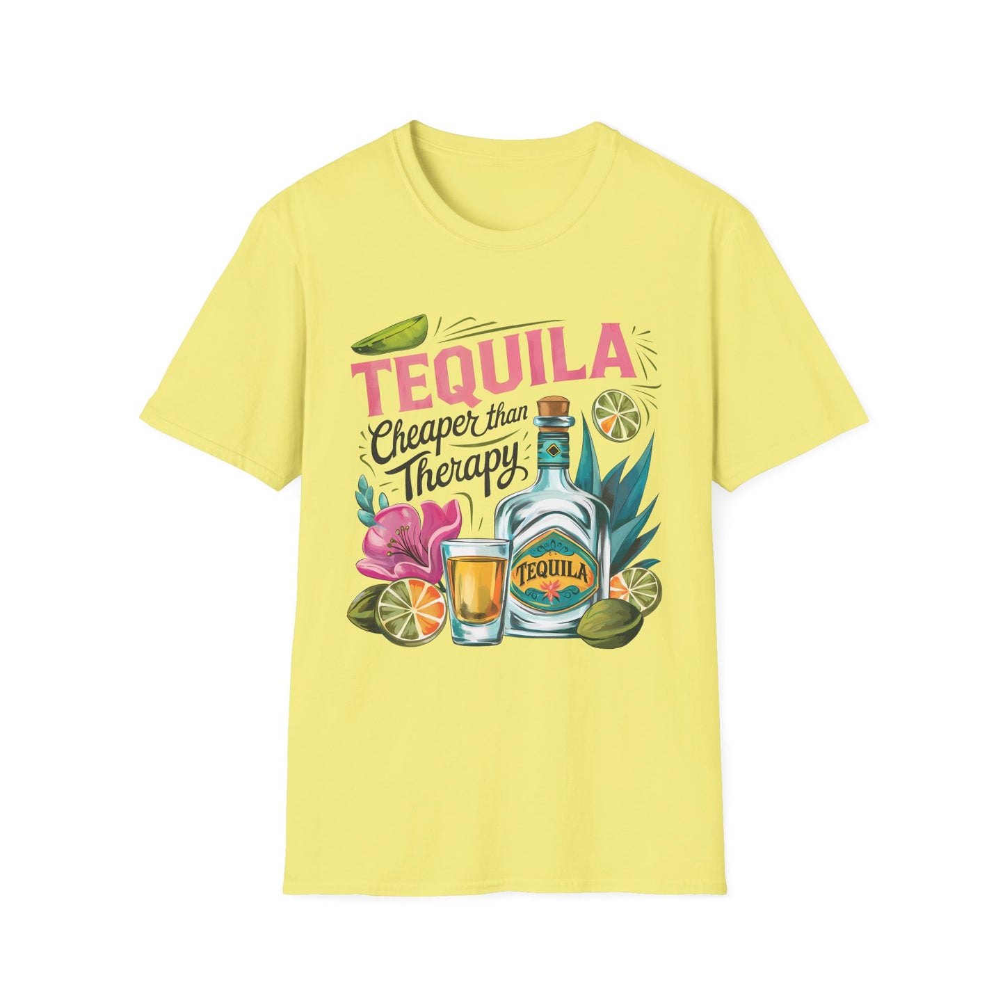 Tequila Therapy T-Shirt, Cheaper than Therapy Shirt, Funny Tequila Tee, Party Shirt, Unique Gift for Tequila Lovers