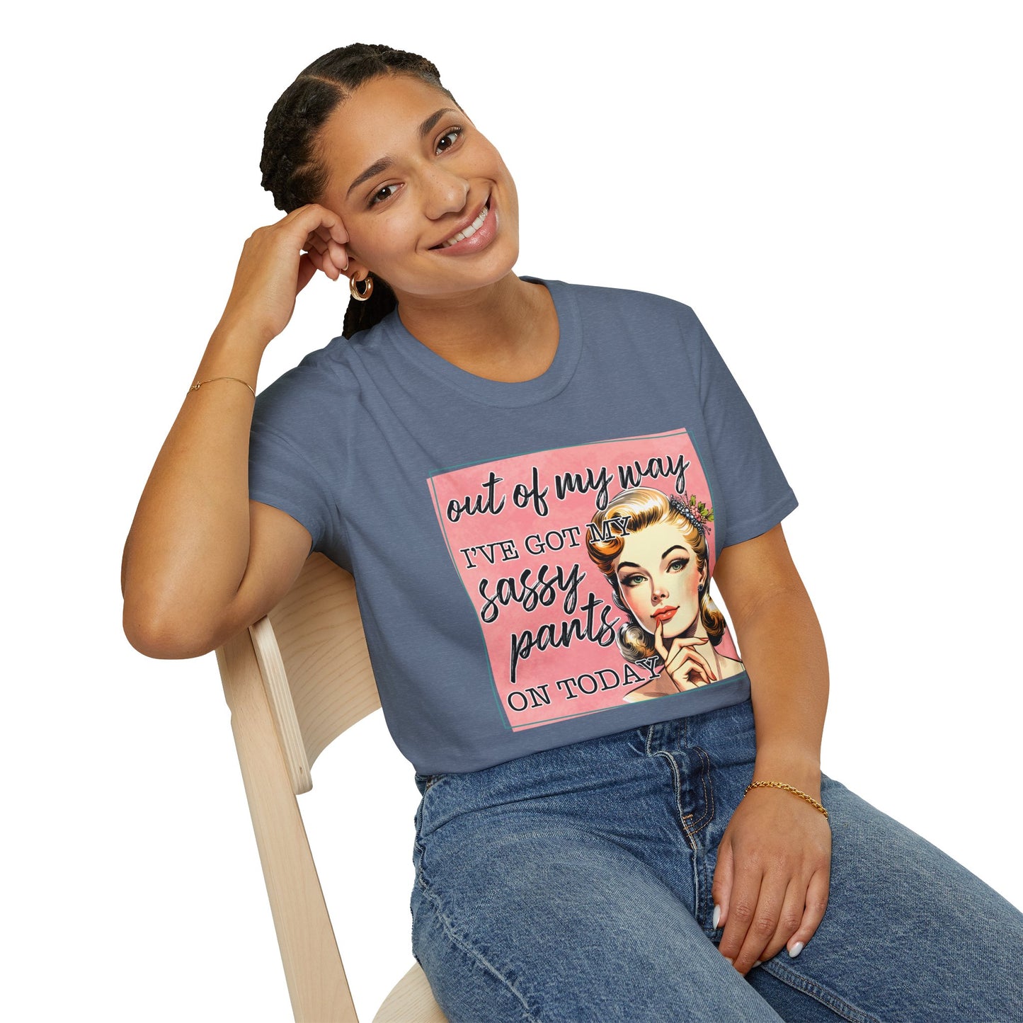 Sassy Pants Unisex Softstyle T-Shirt - Fun Retro Graphic Tee