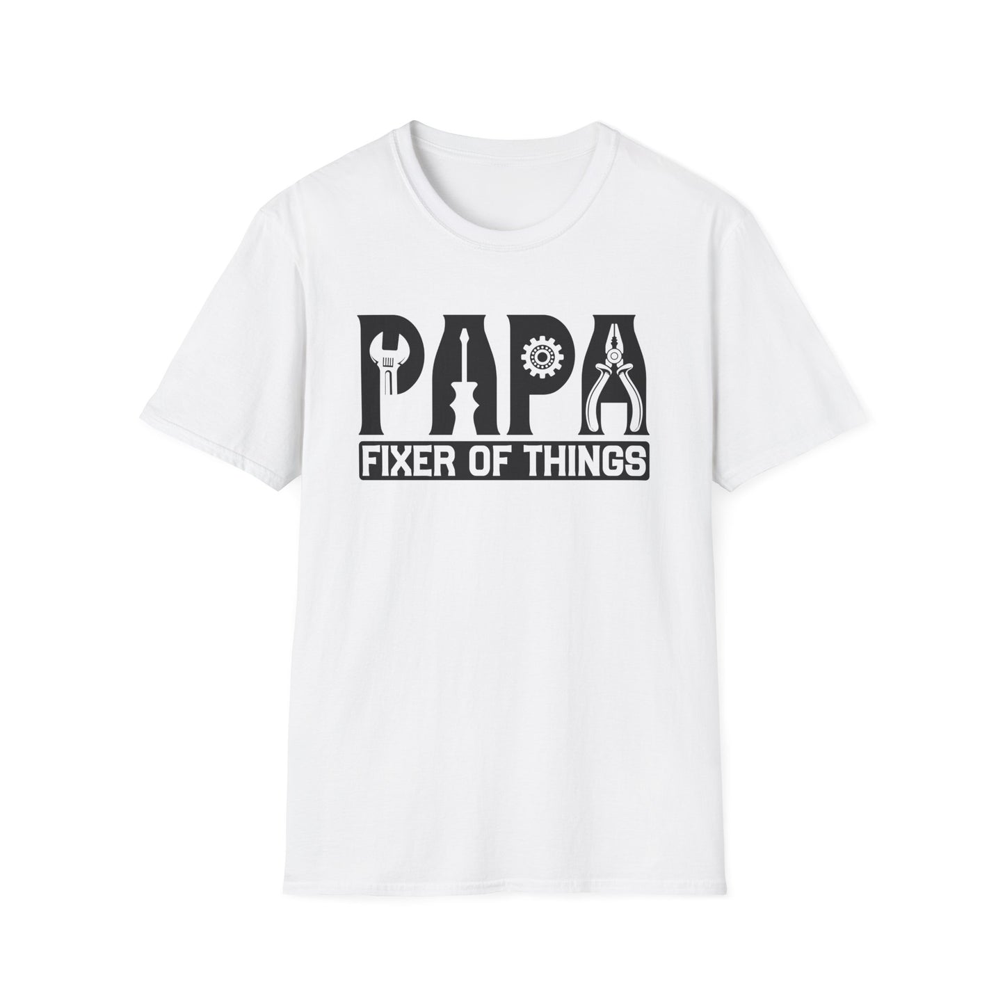 DIY Dad T-Shirt, Papa Fixer Of Things Tee, Father's Day Gift, Unisex Softstyle Shirt, Casual Gift for Dads, Handy Father's Day Tee