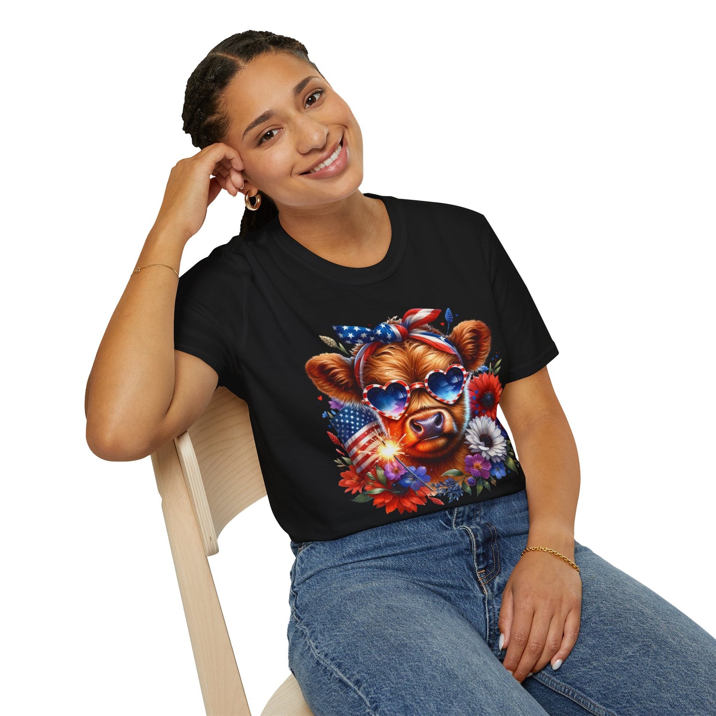 Patriotic Cow T-Shirt - for Summer Celebrations