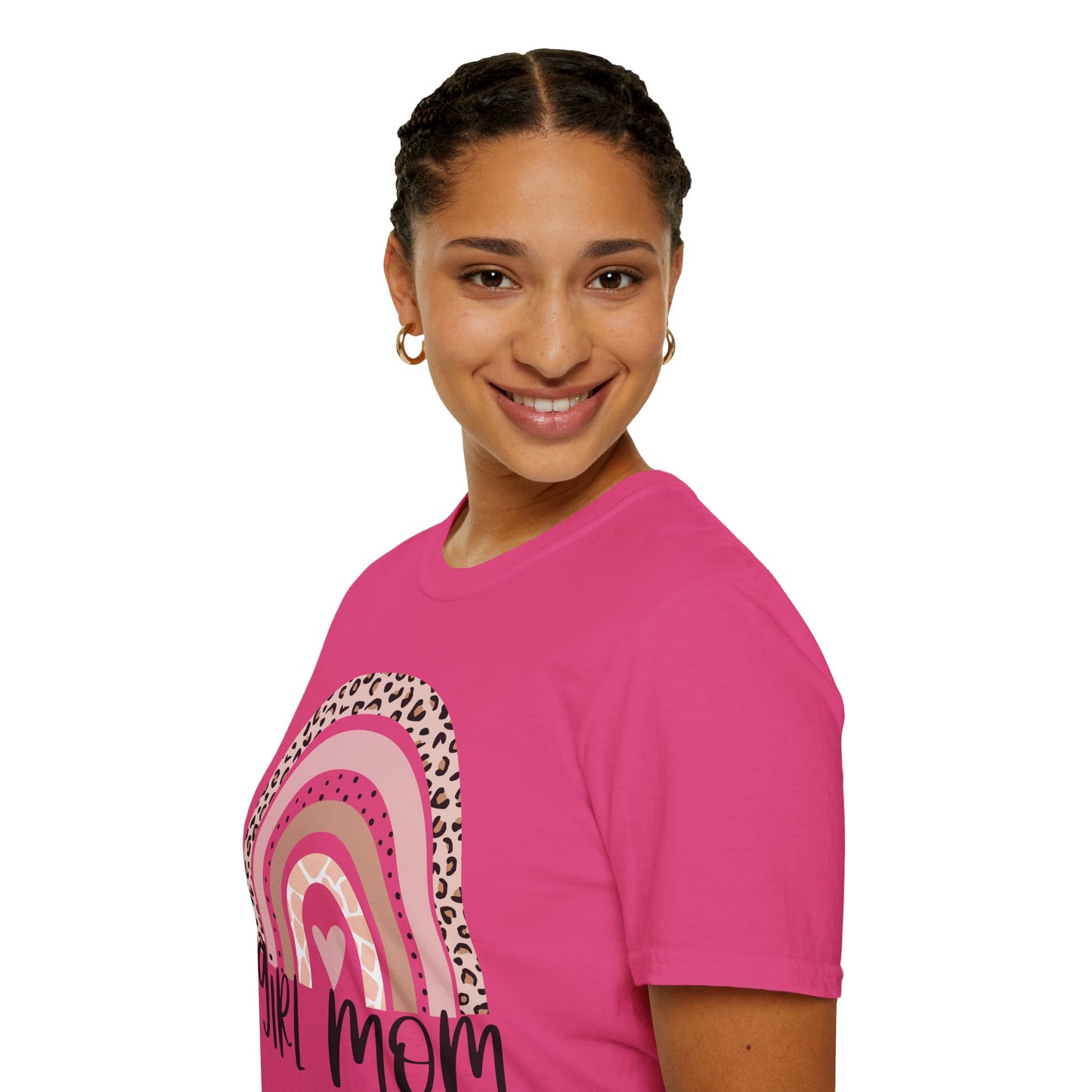 Girl Mom Rainbow T-Shirt Trendy Gift for Mother's Day