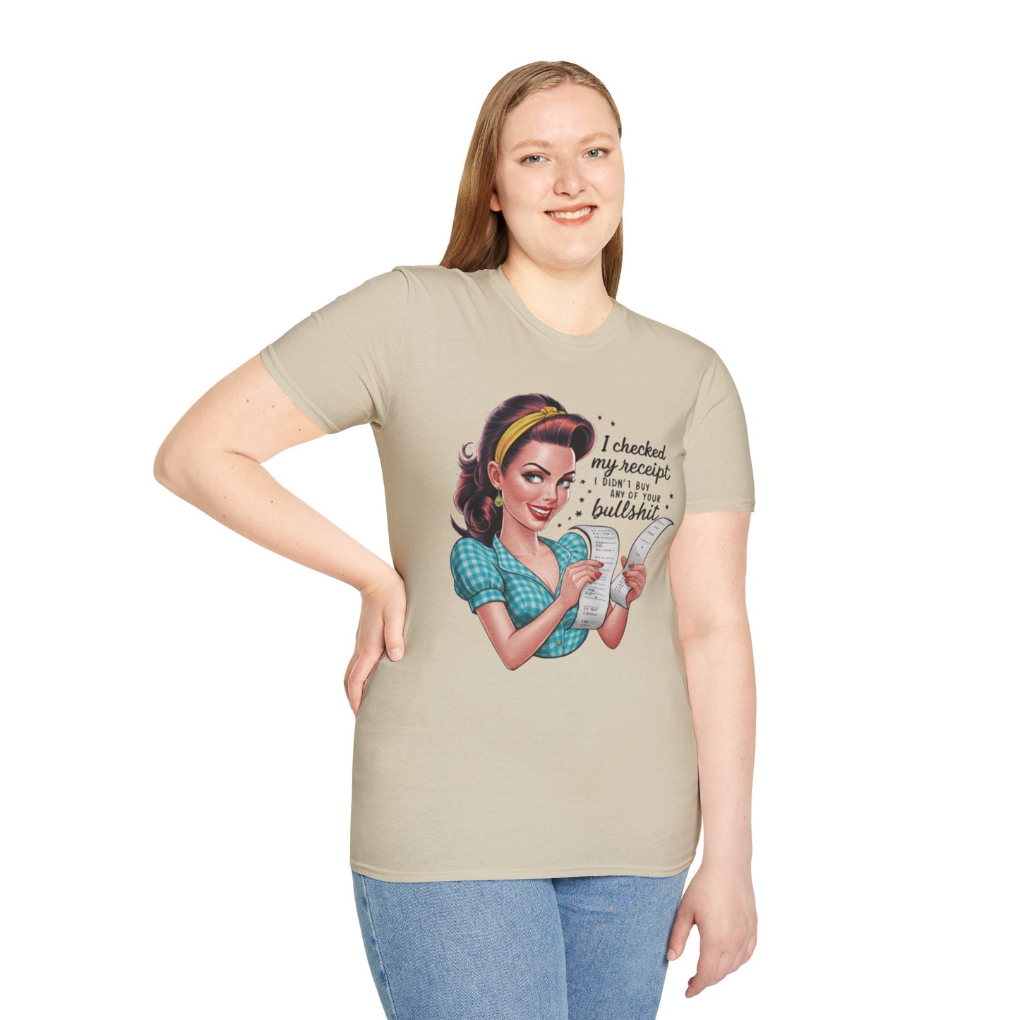 Funny Receipt T-Shirt - 'I Checked My Receipt' Graphic Tee for Casual Wear