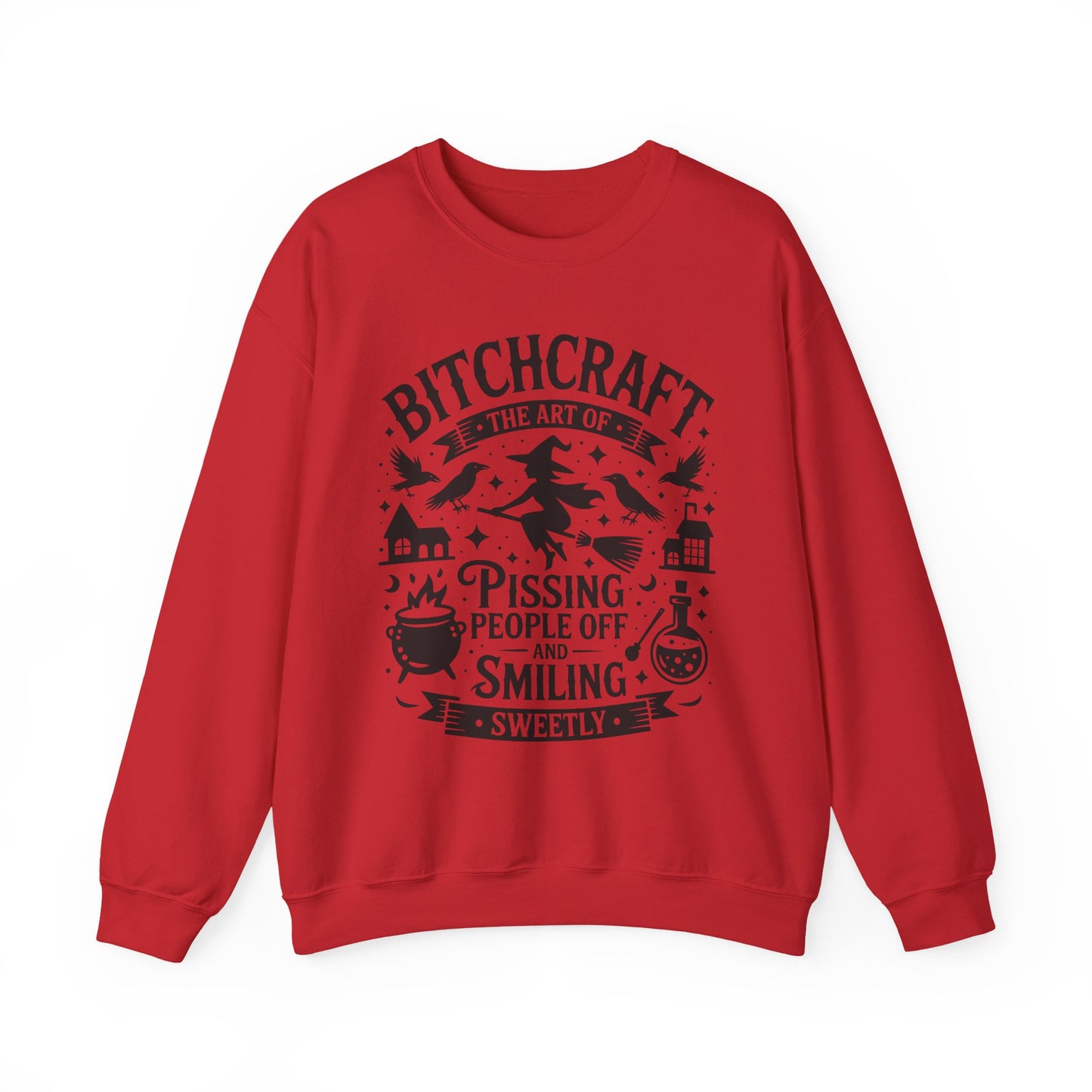 Bitchcraft Sweatshirt - Cozy Unisex Crewneck with Fun Quote, Funny Gift, Witchy Apparel, Halloween, Humor, Everyday Comfort