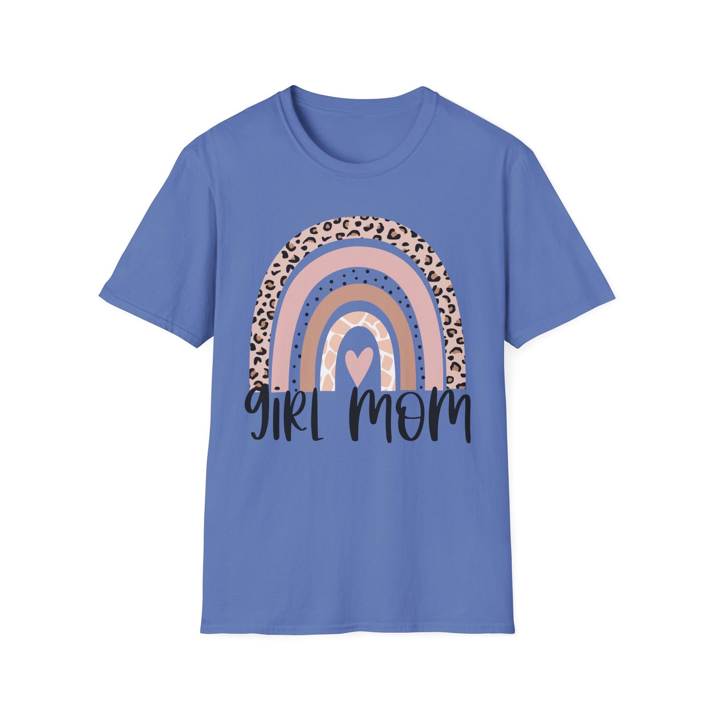 Girl Mom Rainbow T-Shirt Trendy Gift for Mother's Day
