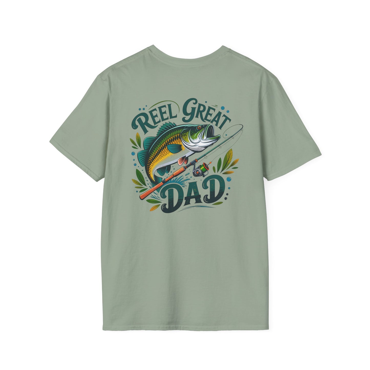Reel Great Dad T-Shirt, Fishing Gift, Father's Day Tee, Outdoor Apparel, Casual Wear, Unisex Softstyle Shirt