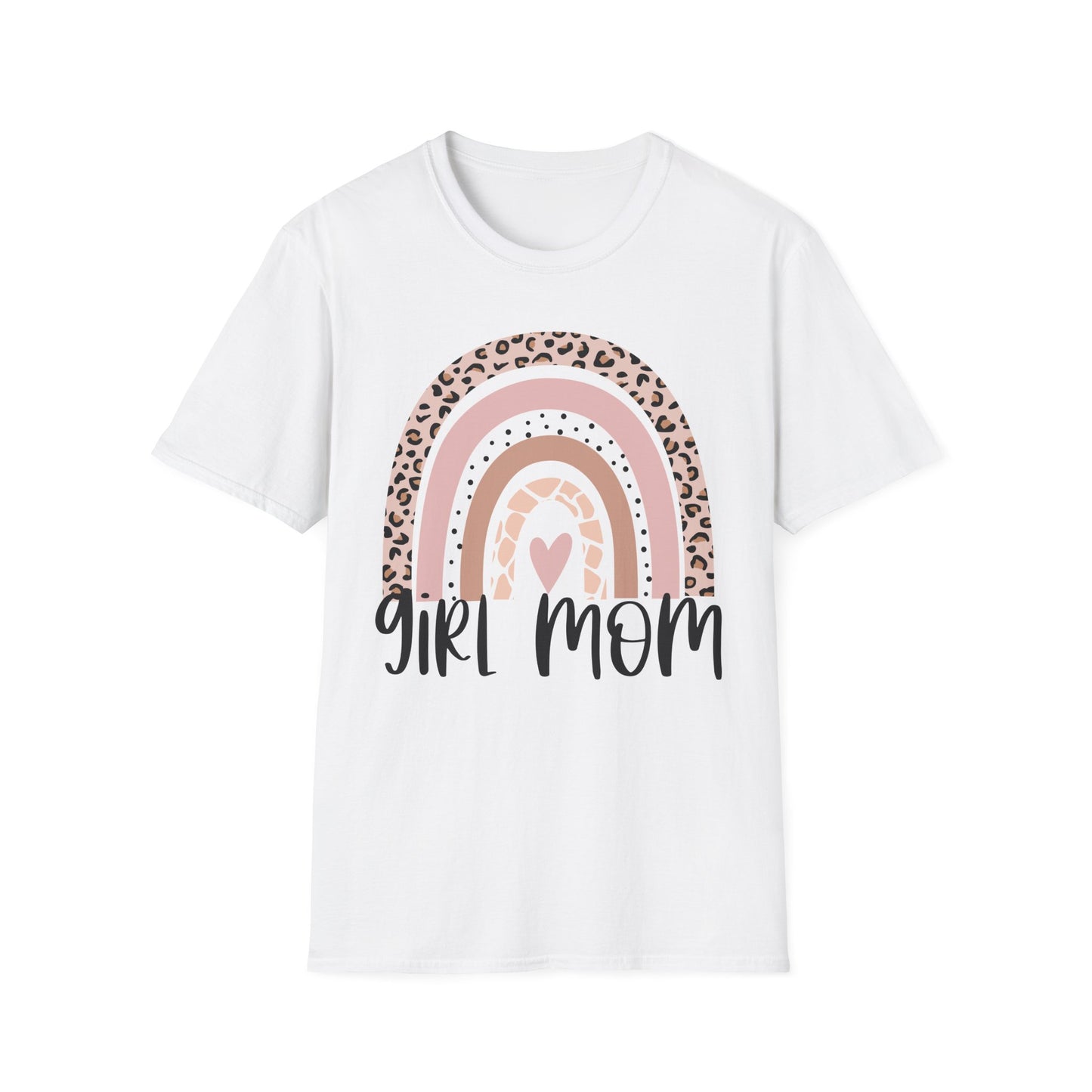 Girl Mom Rainbow T-Shirt Trendy Gift for Mother's Day
