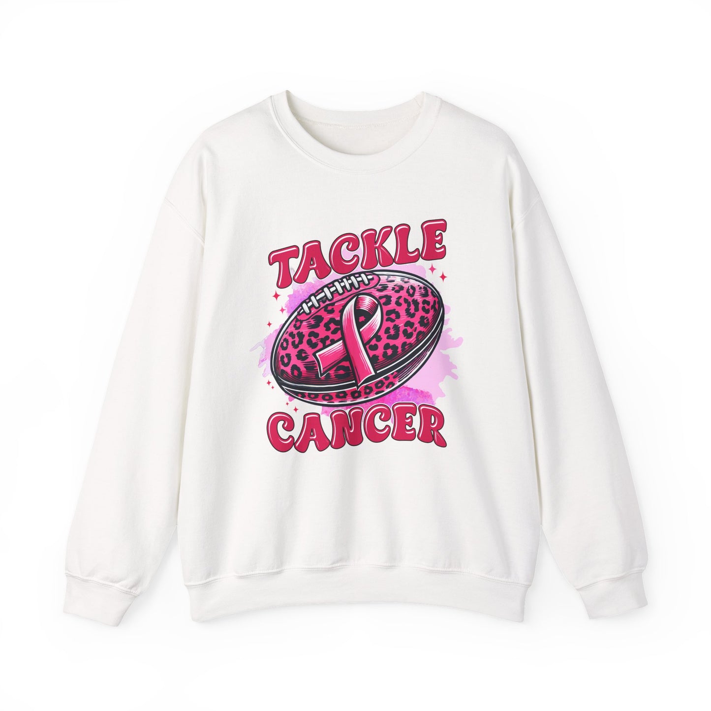 Breast Cancer Awareness Crewneck Sweatshirt | Tackle Cancer Apparel, Football Fan Wear, Pink Ribbon