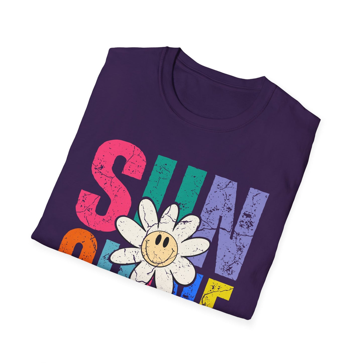 Sunny Vibes T-Shirt - Colorful Sunshine Graphic Tee, Summer Top, Gift for Her, Casual Wear, Festival Fashion