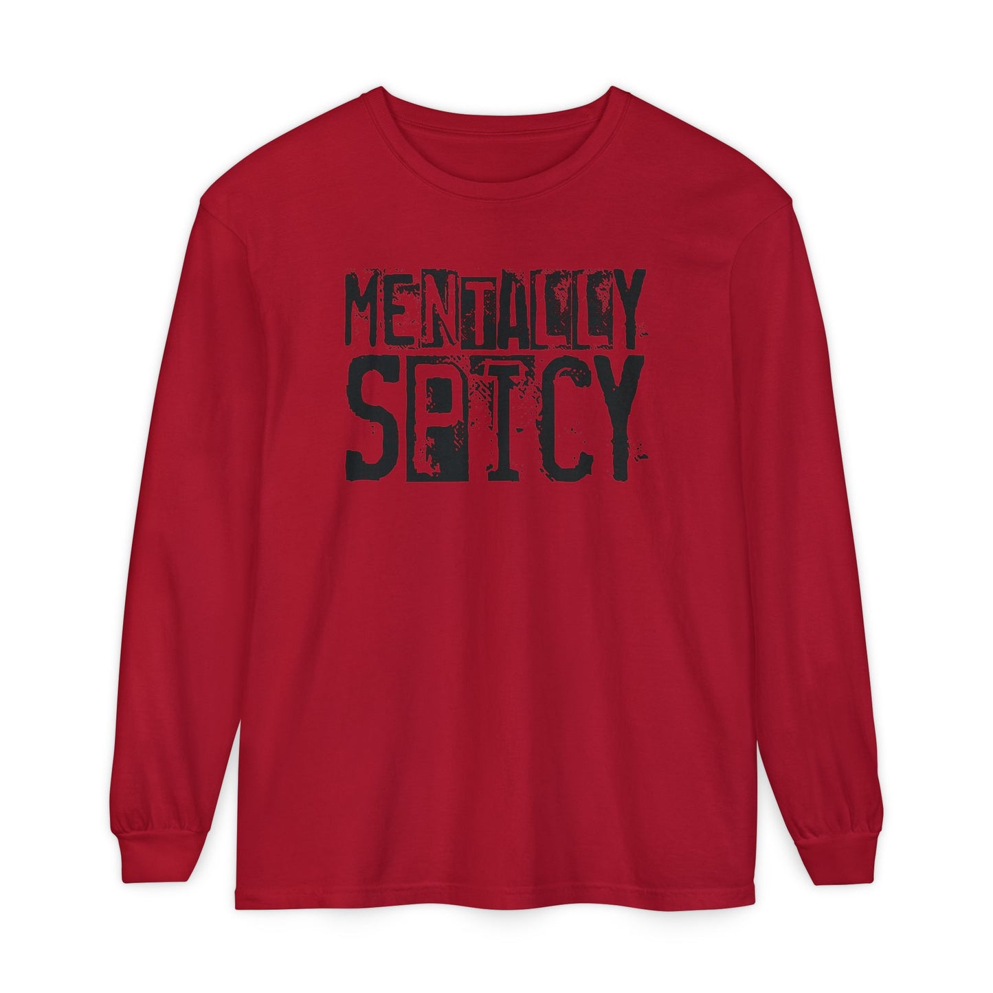 Mentally Spicy - Long Sleeve Tee - Fun Graphic Shirt for Casual Wear, Gift for Friends, Quirky Apparel for Everyday Comfort, [...]