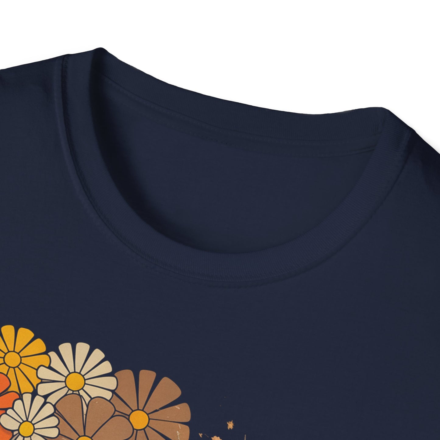 Retro Floral Smiley T-Shirt | Unisex Graphic Tee for Casual Wear, Gift for Friends, Summer Vibes, Self-Care, Birthday Present