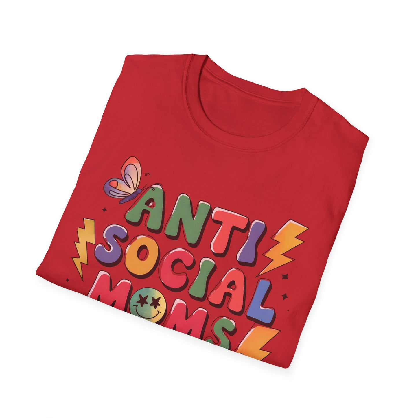 Anti Social Moms Club - Trendy Graphic Tee for Moms