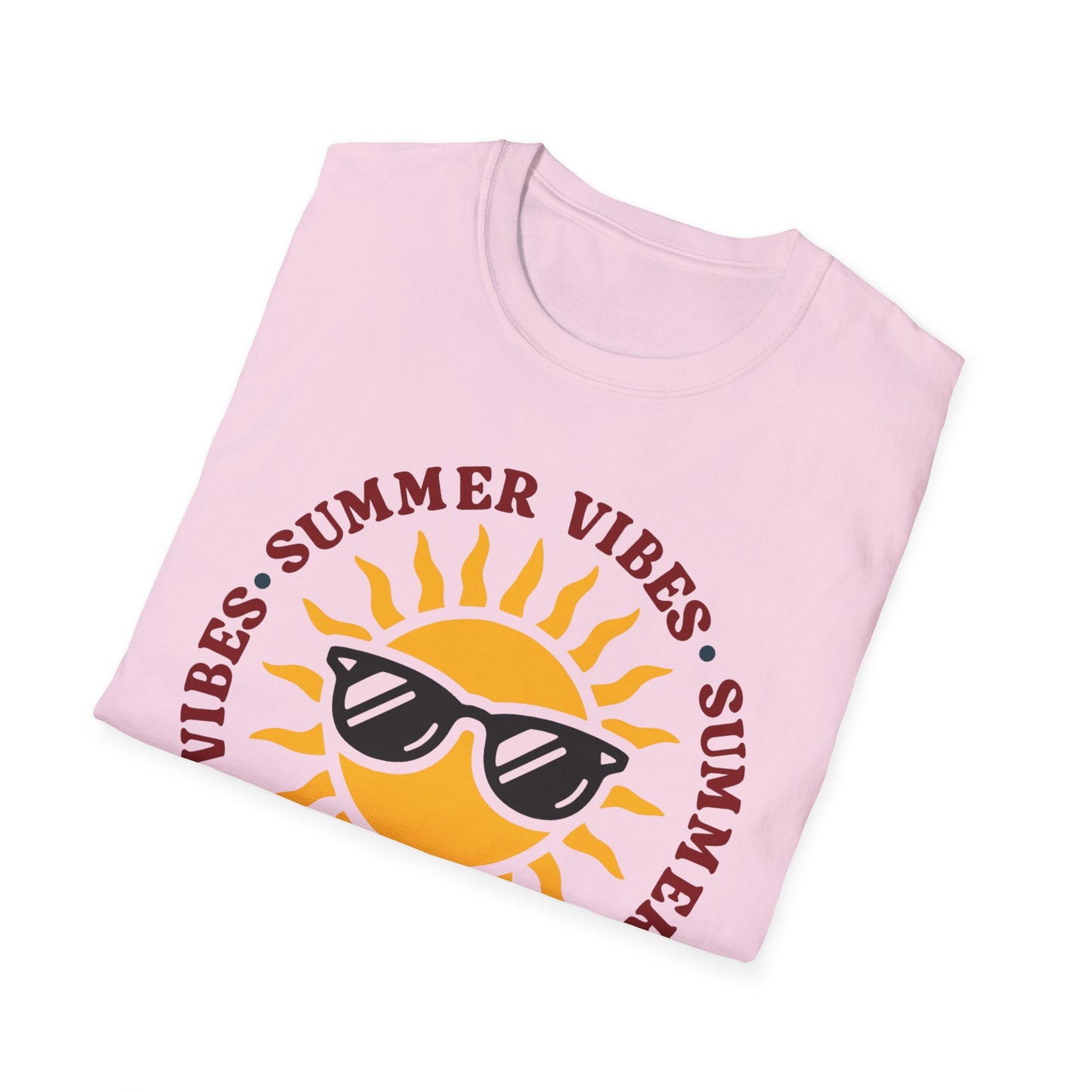 Summer Vibes – Bright Yellow Sun Tee