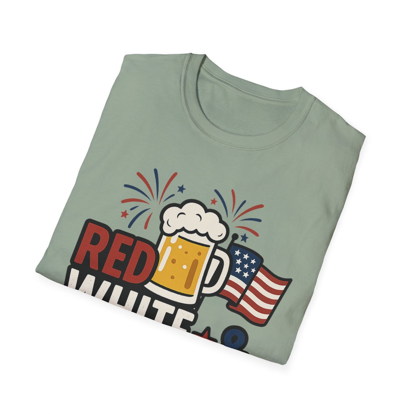Red, White & Brew T-Shirt - Perfect for BBQs and Celebrations