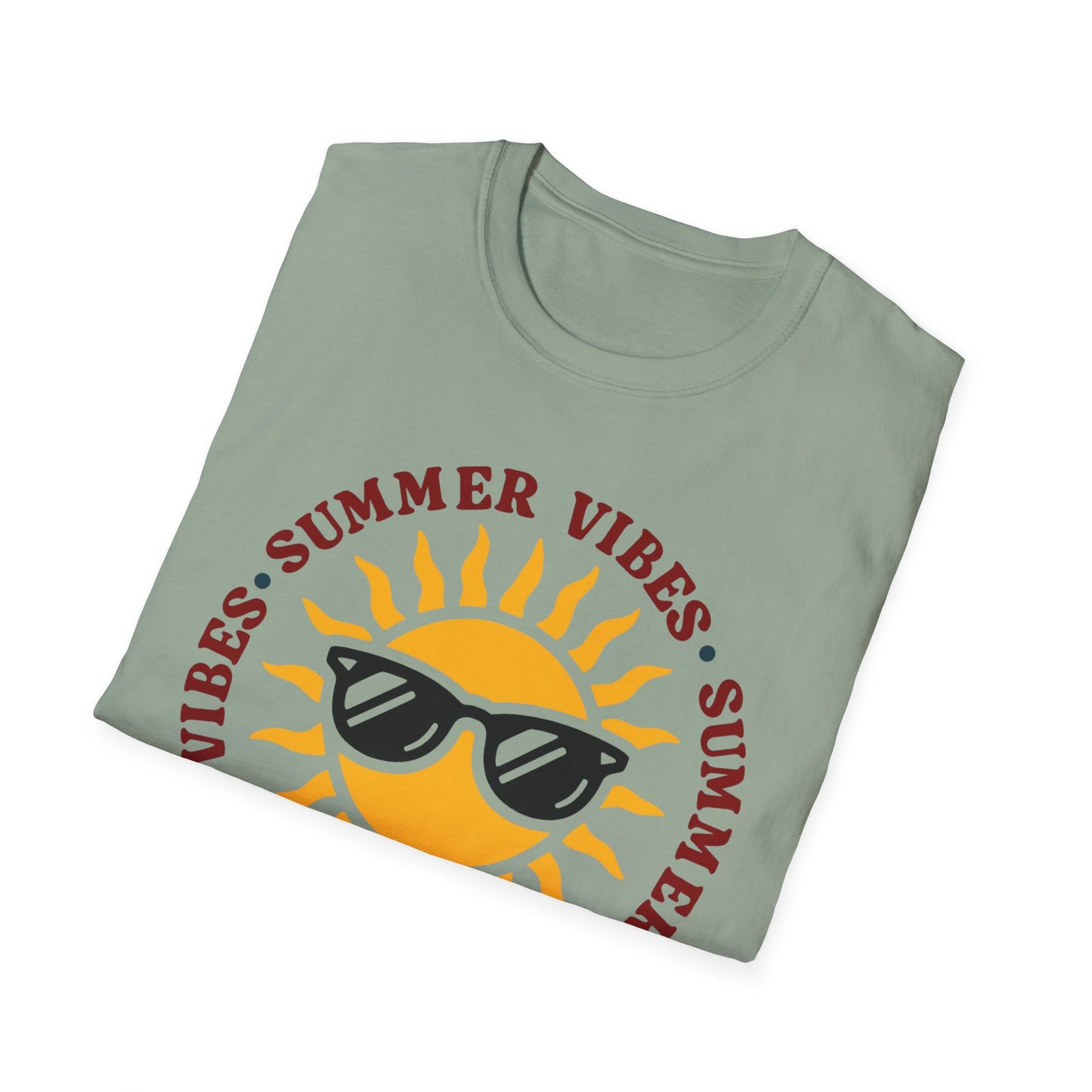 Summer Vibes – Bright Yellow Sun Tee