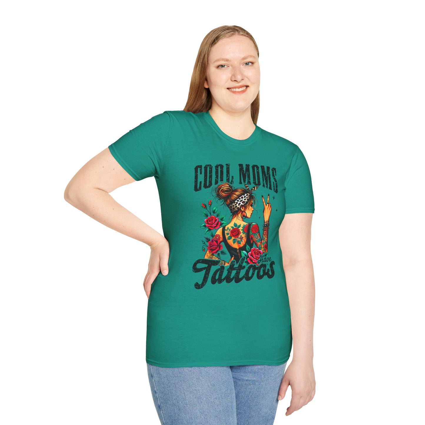 Cool Moms Tattoo Graphic T-Shirt