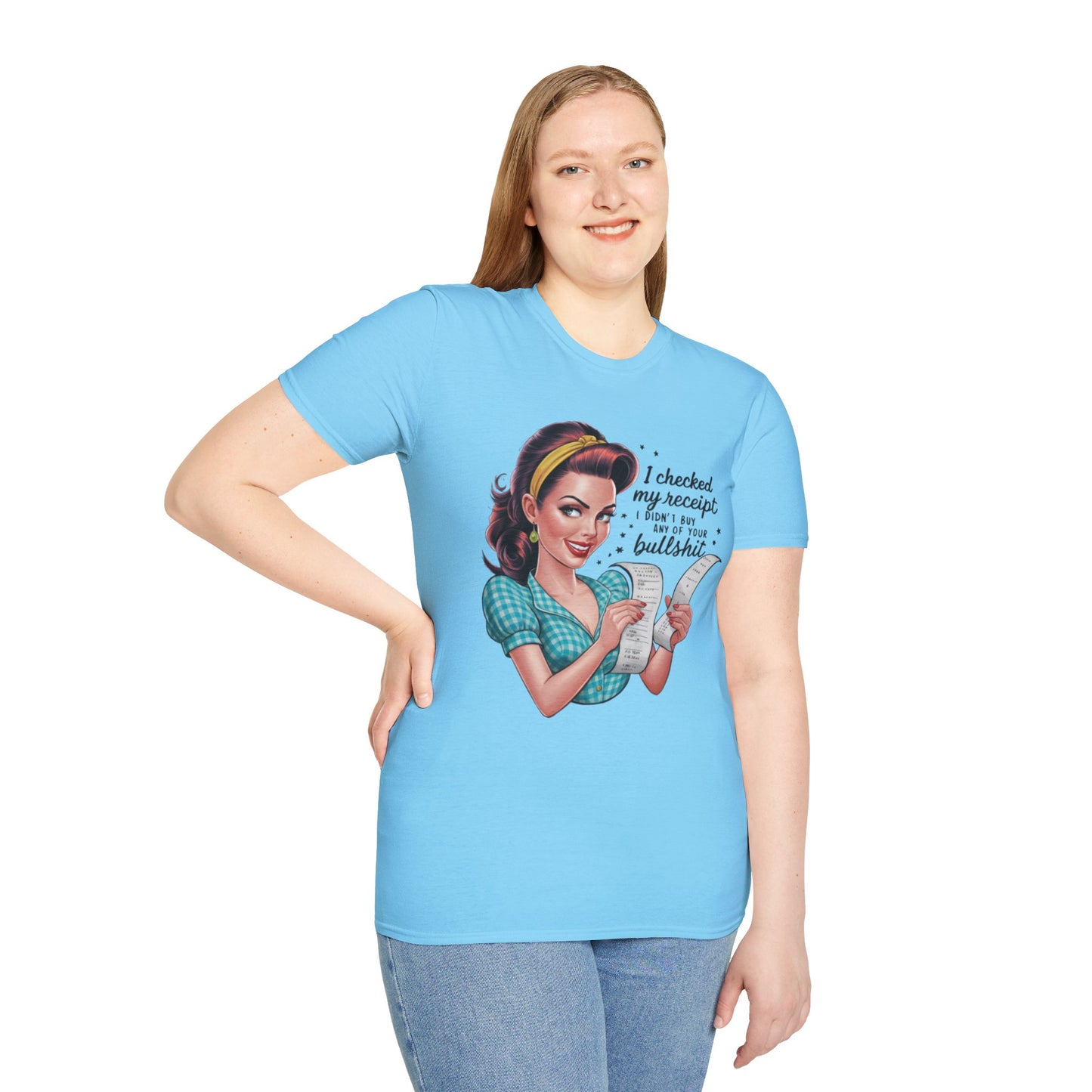 Funny Receipt T-Shirt - 'I Checked My Receipt' Graphic Tee for Casual Wear