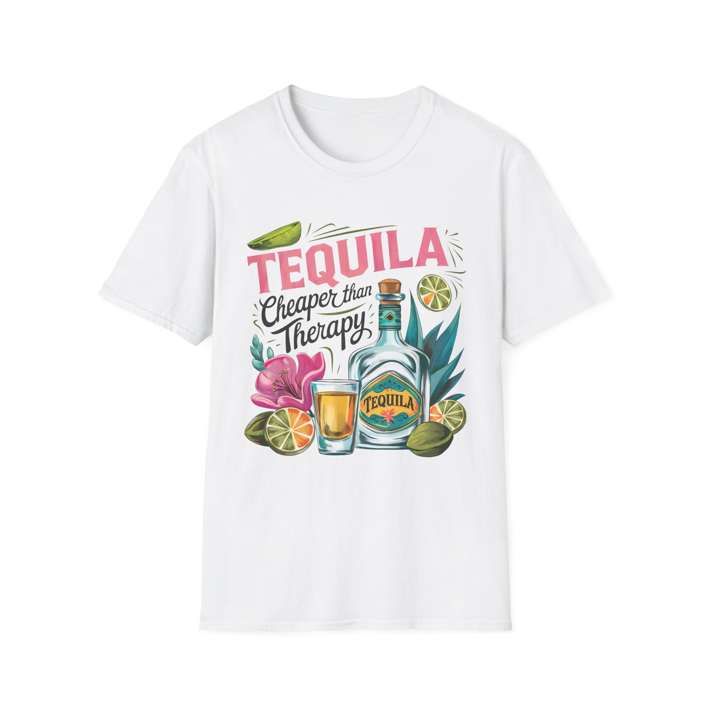 Tequila Therapy T-Shirt, Cheaper than Therapy Shirt, Funny Tequila Tee, Party Shirt, Unique Gift for Tequila Lovers