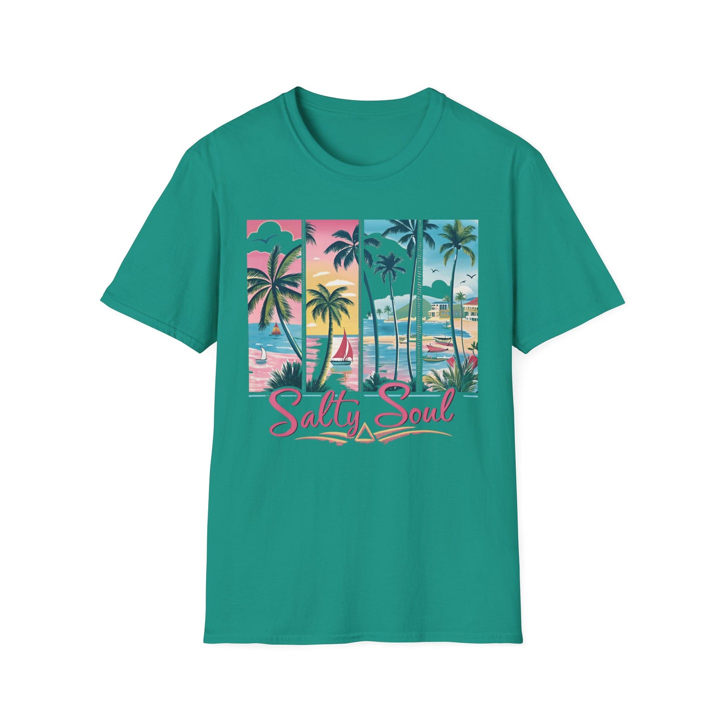 Salty Soul Tropical Vibe Tee for Beach Lovers