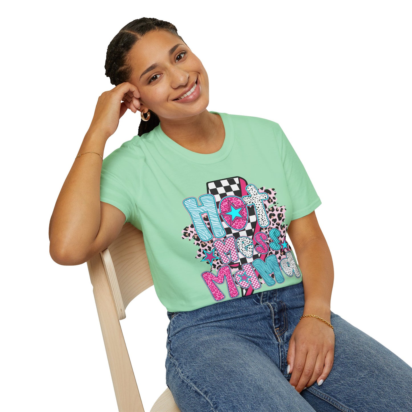 Fun 'Hot Mess Mama' T-Shirt - Perfect for Moms!