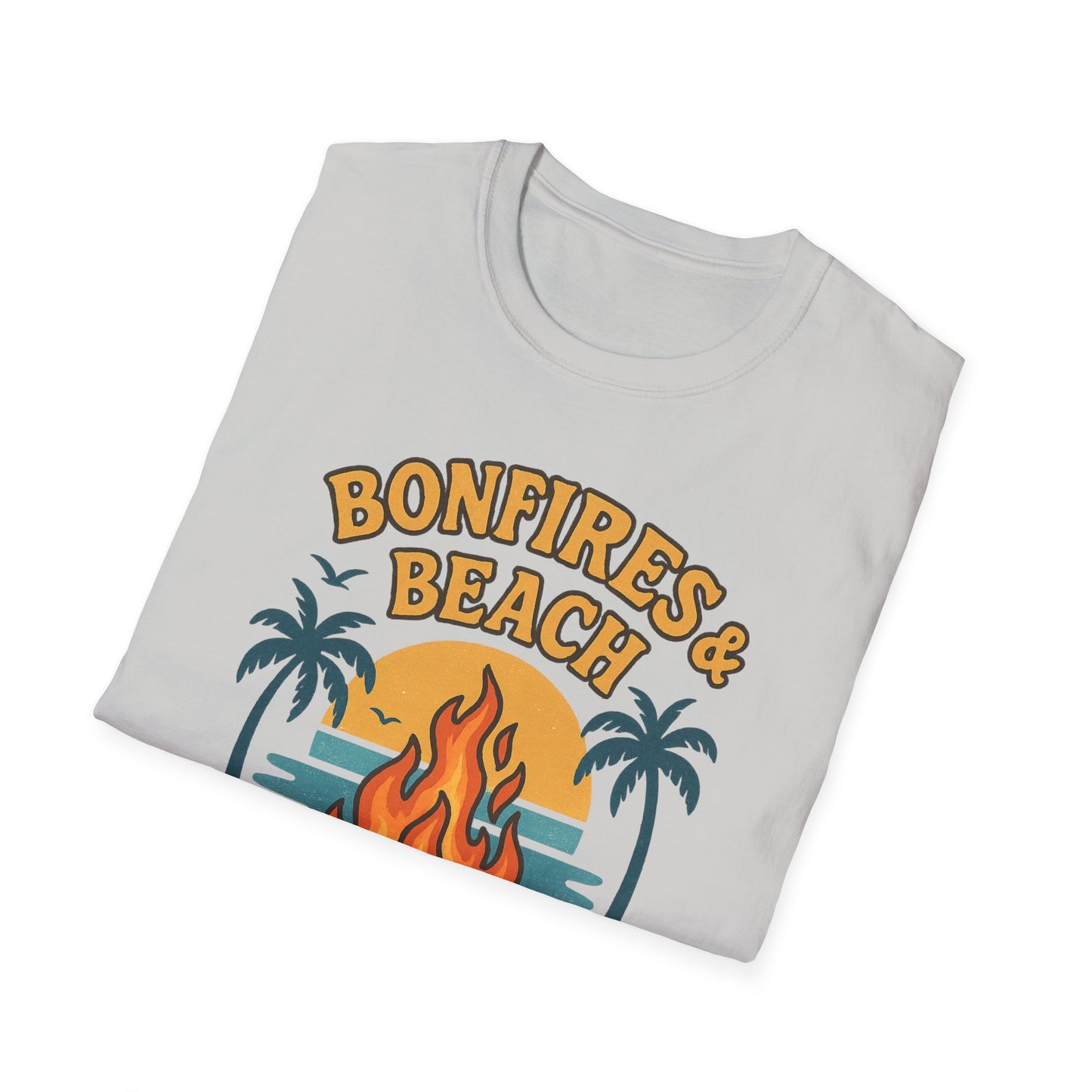 Bonfires & Beach T-Shirt – Perfect for Summer Nights